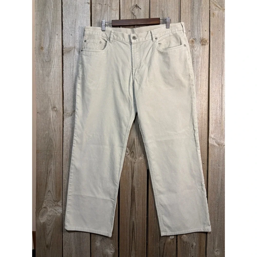 Brooks Brothers Mens Corduroy Pants Beige Tan Straight Leg 38x30 Cotton W38 L30